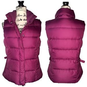 Eddie Bauer Women's Goose Down Puffy Vest Mulberry - Size S